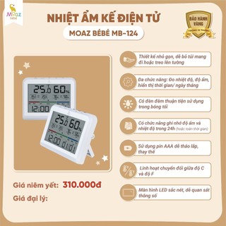Nhiệt kế đo độ ẩm và nhiệt độ Moaz Bebe- mb027, MB 124, Suzy baby