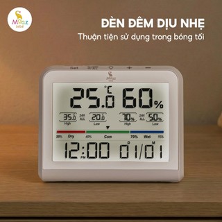 Nhiệt kế đo độ ẩm và nhiệt độ Moaz Bebe- mb027, MB 124, Suzy baby
