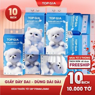  Khăn giấy treo tường Top Gia thùng 6 thùng 10 bịch GiaGia 1000 tờ làm từ bột giấy từ thiên nhiên 