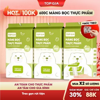  Túi màng bọc thực phẩm chất liệu PE treo tường dạng rút TopGia tiện lợi có chun co dãn siêu dai 
