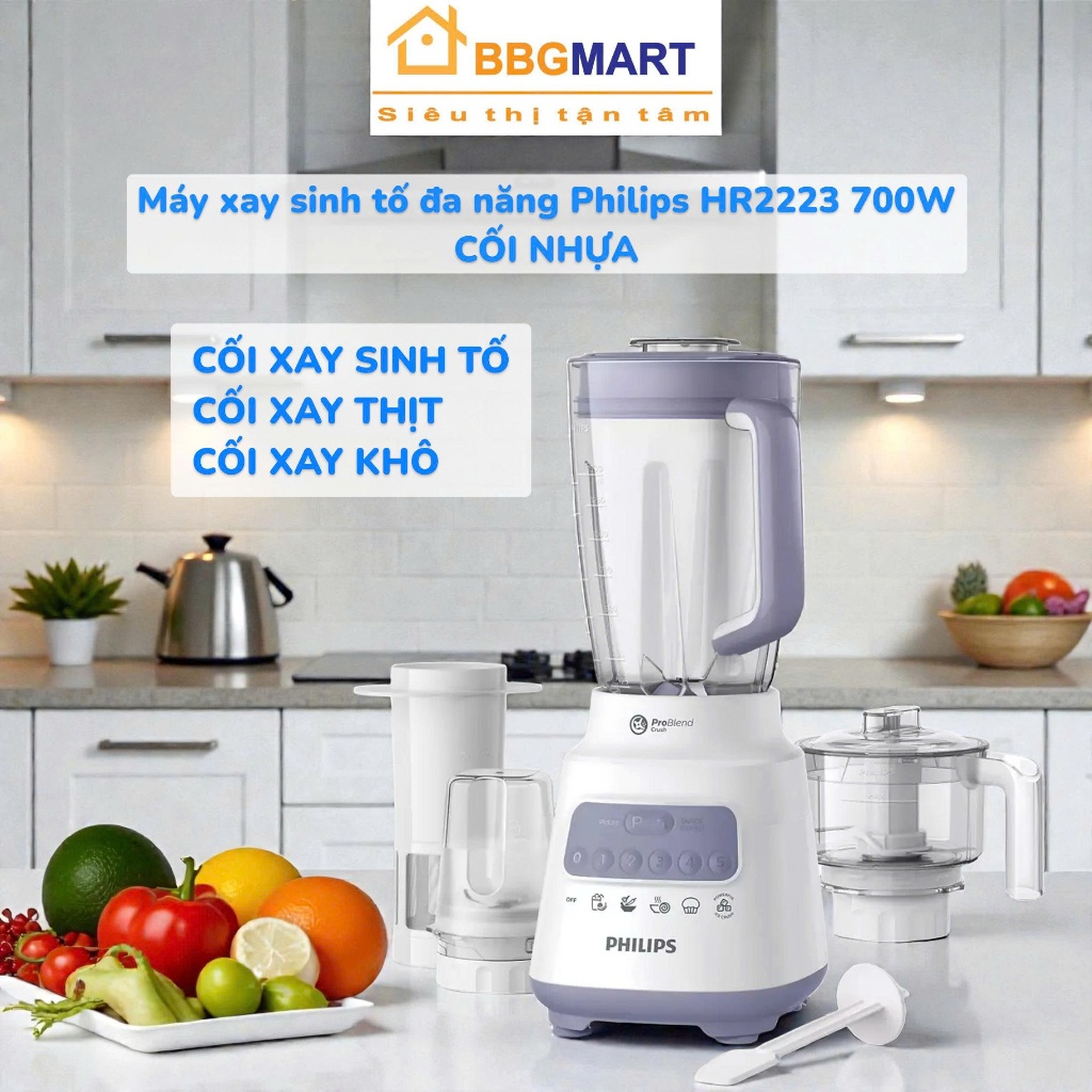 Máy xay sinh tố PHILIPS HR2223 /00 I HR2222 /00 I HR2221 /00 700W I HR2041 /10 450W I KALPEN B8 500W