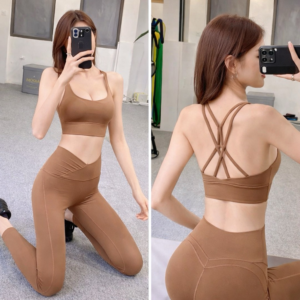 Bộ Đồ Tập Thể Thao Nữ MILAVY Kèm Mút