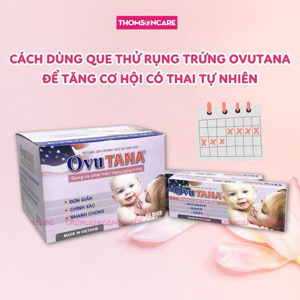 Hộp 12 Que canh rụng trứng OVUTANA [ QT - lan hương ]