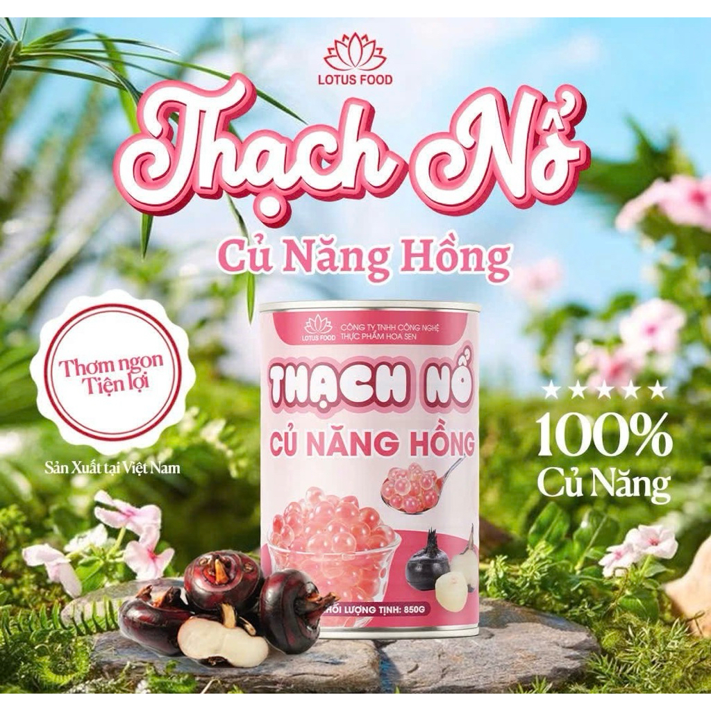 Thạch nổ củ năng Lotus Food, Hạt nổ củ năng Lotus Food 850g