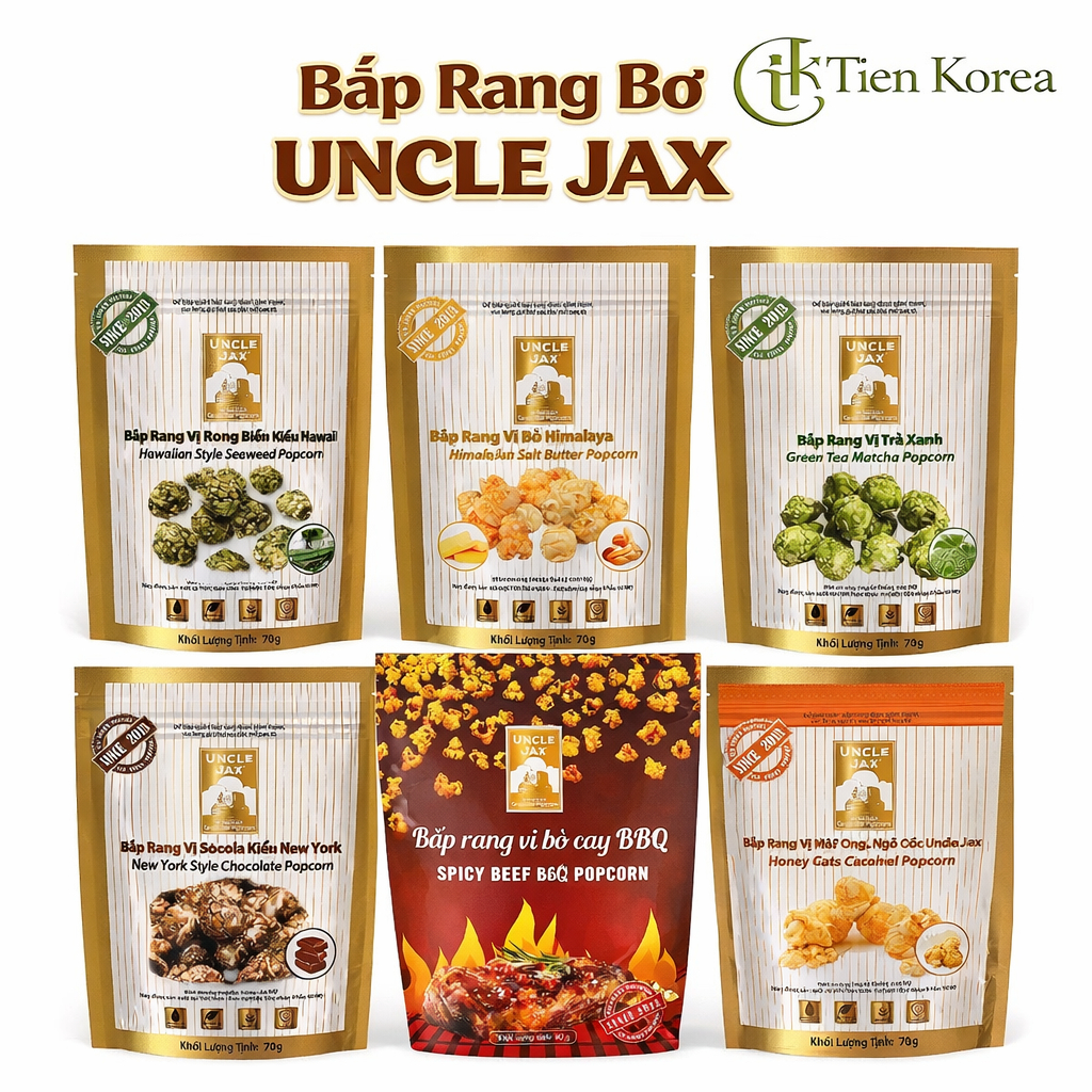 Bắp rang bơ Uncle Jax - Bắp Mỹ hình nấm