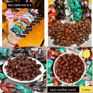 [450-500 viên] 500G Kẹo Cà Phê Coffee Candy Đài Loan Mix Vị - Kẹo Cafe Không Đường / Kẹo Ăn Kiêng / Cà Phê/ Cà Phê Sữa