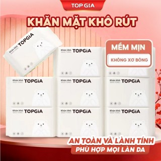 Khăn mặt khô Top Gia dùng 1 lần tẩy trang lau khô lau ướt đa năng 