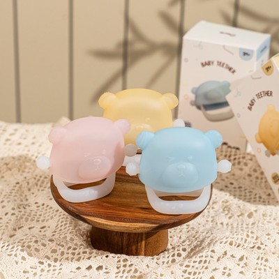 [ĐÃ KIỂM NGHIỆM] [TẶNG HỘP] Đồ Chơi Gặm Nướu gấu Silicon Organic Mềm, An Toàn Cho Bé LiLcare