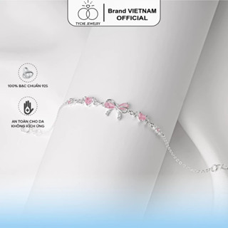  Lắc tay bạc Tyche Pinky sáng lấp lánh,vòng tay bạc thanh lịch phù hợp đi chơi,đi học,đi làm TYCHE JEWELRY 