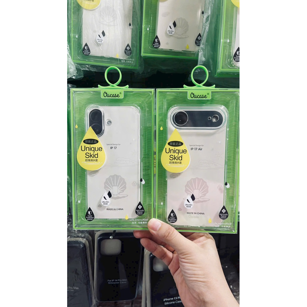 Ốp Vu case trong suốt bảo vệ cam dành cho  Iphone 17 / Ip17 pro/Ip17 Air /ip17 pro max