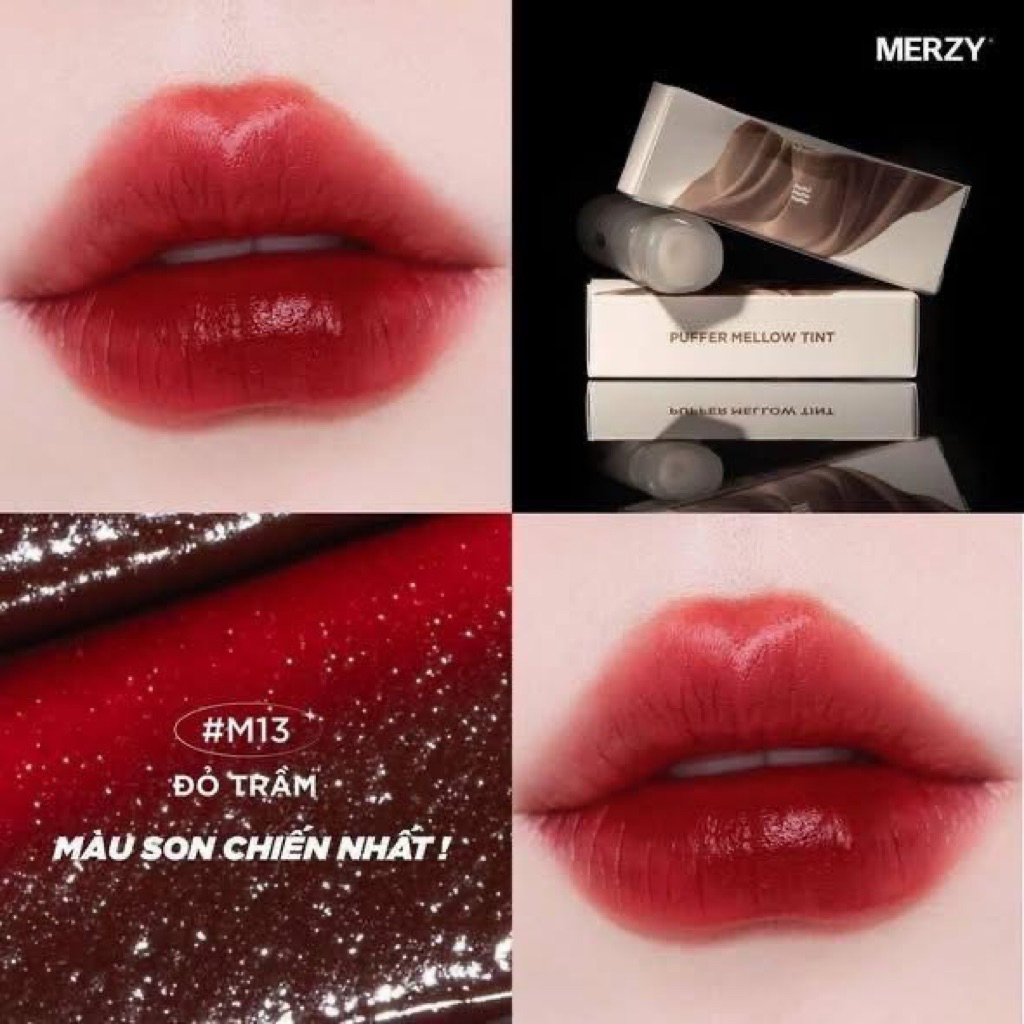[MẪU MỚI 2024][VỎ PHAO] SON MERZY M13 ĐỎ TRẦM VAMPIRE