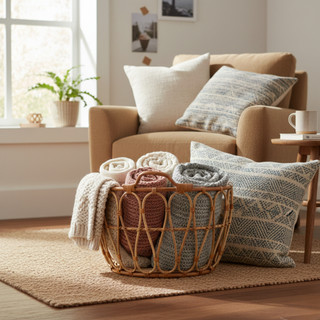 VIETBAS Giỏ Mây Tre Đan Đa Năng Decor Nhà Cửa - Sọt Mây Đựng Đồ Chơi, Quần Áo, Chăn Màn Có Tay Cầm Thủ Công Cao Cấp