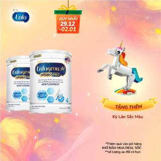  Bộ 2 lon sữa bột Enfagrow A2 Neuropro 4 giúp dễ tiêu hóa hấp thu cho trẻ 3-6 tuổi – 1.7kg lon 
