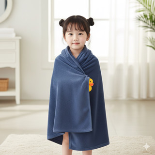 Khăn tắm cho bé, khăn choàng tắm có mũ, áo choàng tắm cho bé đi biển 70x140cm