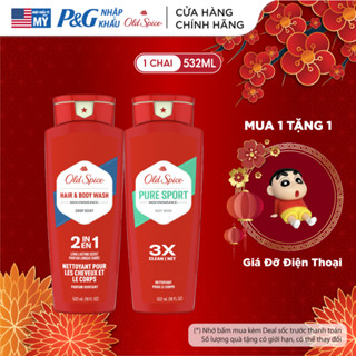  Sữa Tắm Tắm Gội 2in1 OLD SPICE 532ml dạng gel cho nam sảng khoái thơm lâu 24 7 nhiều mùi hương - Mỹ 