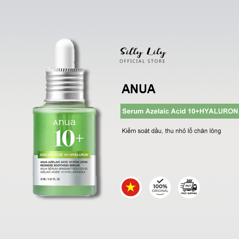 ANUA Serum 10% Azelaic Acid & Hyaluronic Acid 30ml Kiểm Soát Dầu Thừa & Giảm Mụn - Giảm Thâm Nám