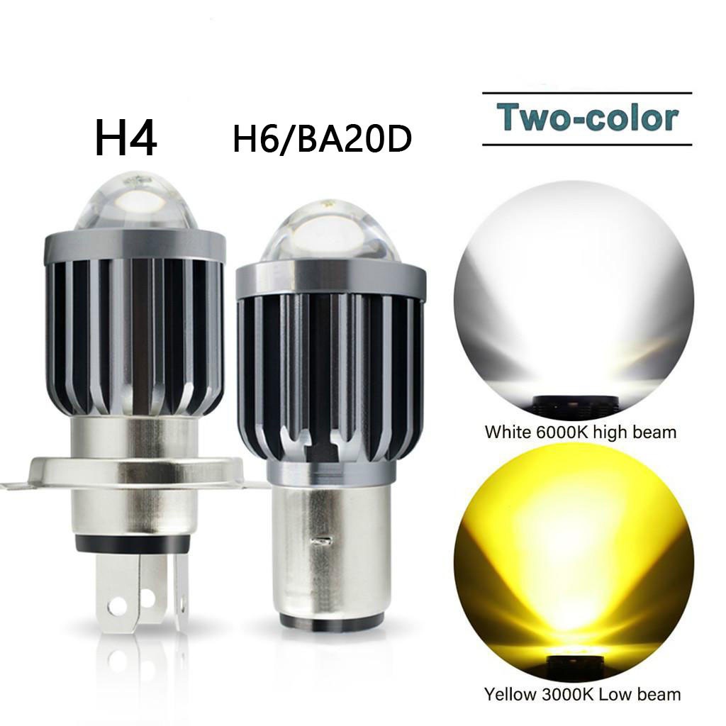 Đèn Pha LED H4 Bi cầu sáng 2 ĐÈN PHA BI CẦU MINI A1 CHÂN H4 2 MÀU SÁNG COS SÁNG VÀNG PHA SÁNG TRẮNG 