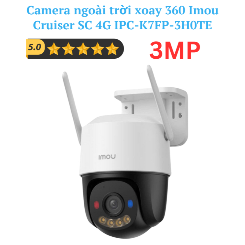 Camera 4G ngoài trời xoay 360 IMOU Cruiser SC 4G IPC – K7FP – 3H0TE 3MP