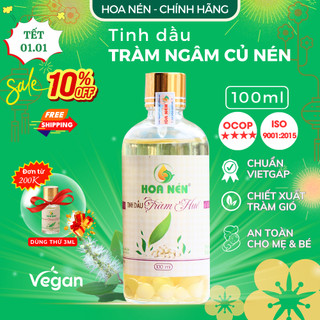  Tinh dầu Tràm Huế Ngâm Củ Nén - Hoa Nén - Chuẩn VietGAP - Chăm sóc mẹ và bé sơ sinh - 100ml 