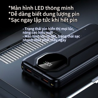 sạc dự phòng di động, tích hợp 4 dây sạc, dung lượng lớn 30000mAh, hỗ trợ sạc nhanh 120W, có thể sạc cho mọi dòng đt
