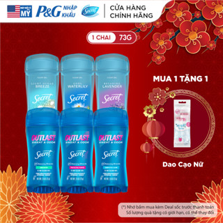  Gel Khử Mùi SECRET 73g Giảm tiết mồ hôi 72 giờ và dưỡng da săn mịn nhiều mùi hương 73g - Mỹ 