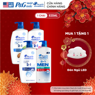  Dầu Gội Và Xả 2in1 Sạch Gàu HEAD & SHOULDERS Mỹ Sạch Sâu  Dành Cho Da Đầu Khô  Suôn Mượt  Hương Nước Hoa - Chai 835ML 
