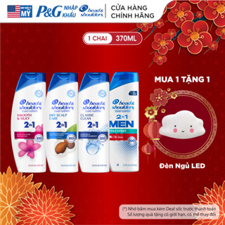  Dầu Gội Và Xả 2in1 Sạch Gàu HEAD & SHOULDERS Mỹ Sạch Sâu  Dành Cho Da Đầu Khô  Suôn Mượt  Hương Nước Hoa - Chai 370ML 