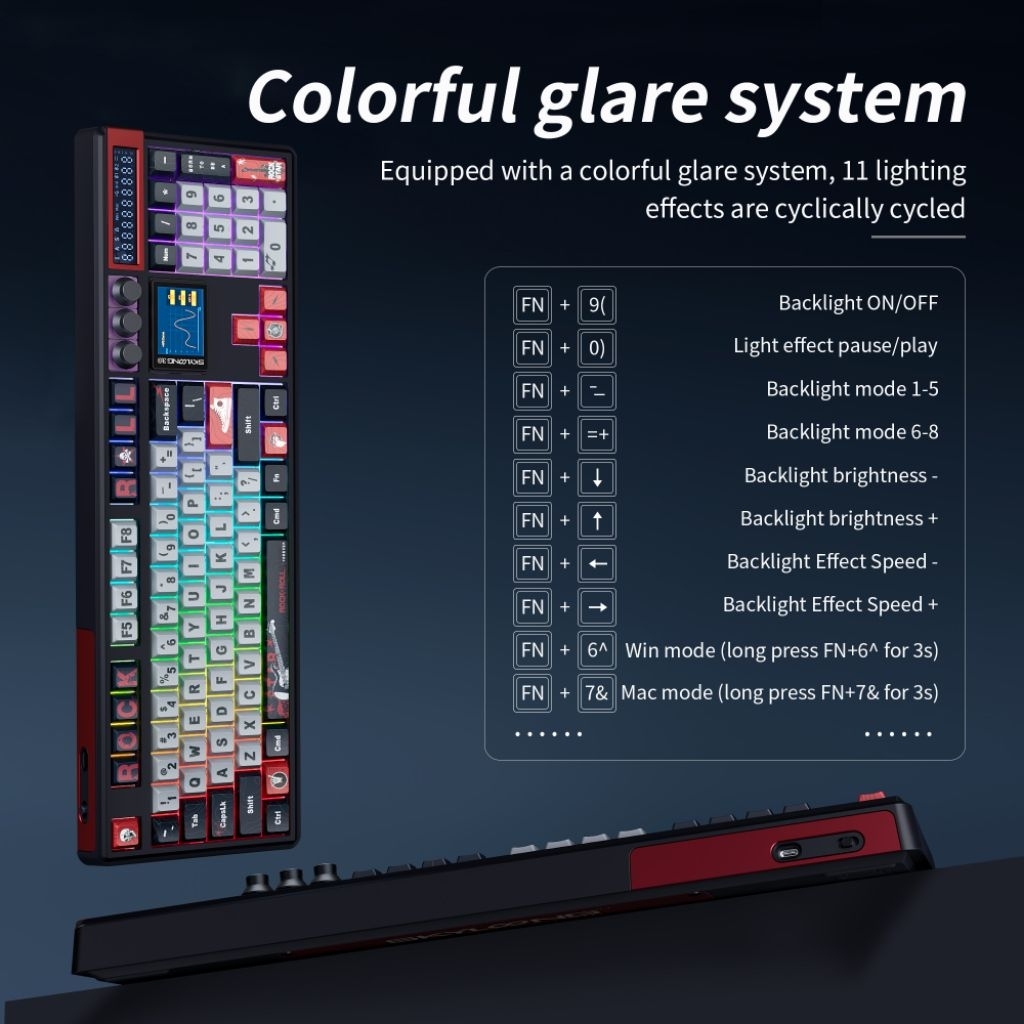 (Sẵn hàng) Bàn phím cơ Fullsize Skyloong Gk104, Gk87 pro tích hợp màn hình, núm siêu đỉnh, độ trễ không dây thấp | BigBuy360 - bigbuy360.vn