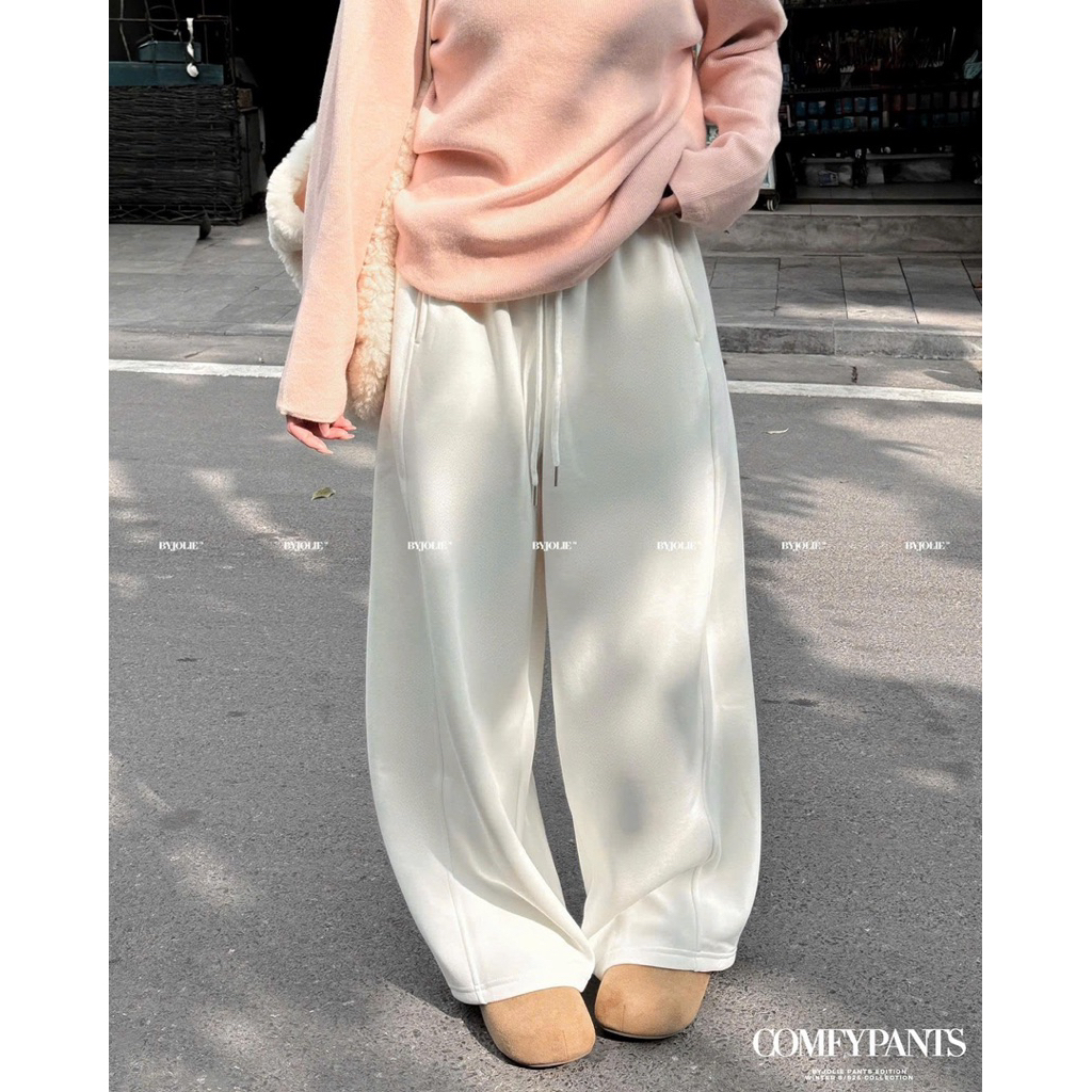 Quần nỉ suông unisex freesize lót lông Comfy Pants By Jolie