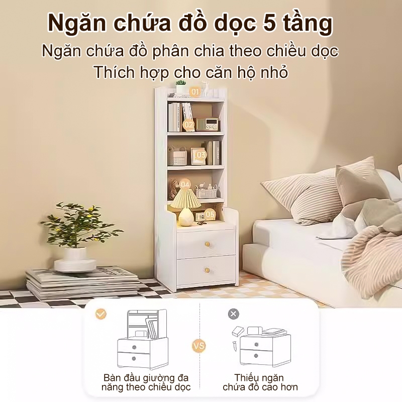 ALVIN Tủ đựng đồ kệ đầu giường đa năngcó ngăn kéo tiết kiệm không gian chắc chắn và bền bỉ | BigBuy360 - bigbuy360.vn