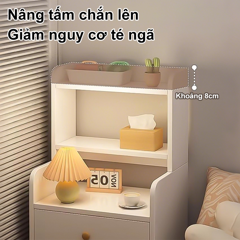 ALVIN Tủ đựng đồ kệ đầu giường đa năngcó ngăn kéo tiết kiệm không gian chắc chắn và bền bỉ | BigBuy360 - bigbuy360.vn