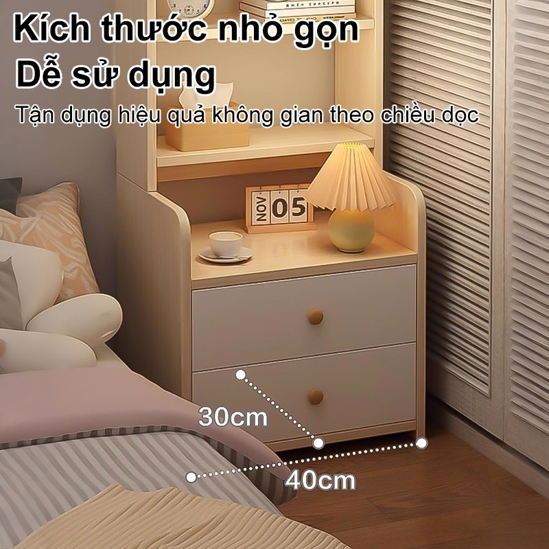 ALVIN Tủ đựng đồ kệ đầu giường đa năngcó ngăn kéo tiết kiệm không gian chắc chắn và bền bỉ | BigBuy360 - bigbuy360.vn