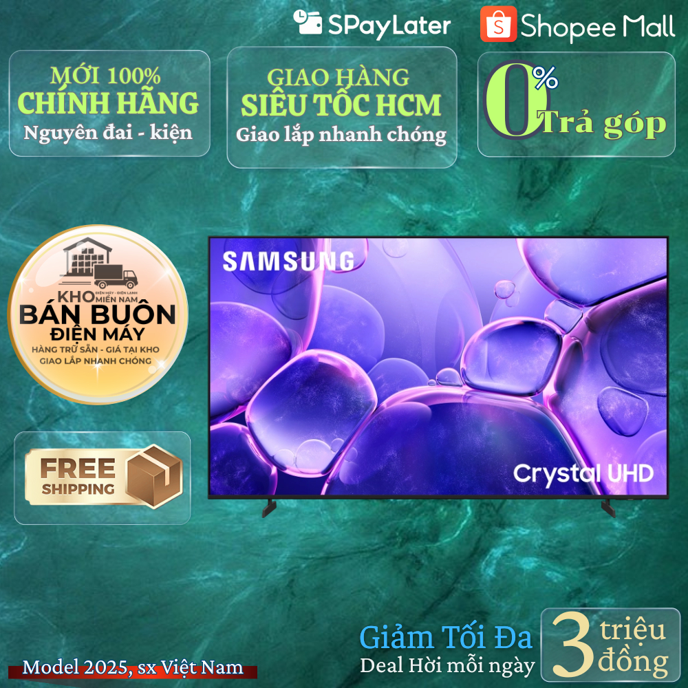 Smart Tivi Samsung Crystal UHD 4K – 43U8500F | 50U8500F | 55U8500F – Thiết Kế Kim Loại, Dolby Atmos