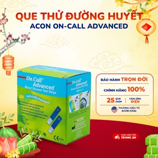  Que thử đường huyết On-call Advanced chính hãng - Dùng cho máy On-Call Advanced – Chính xác an toàn dễ sử dụng 
