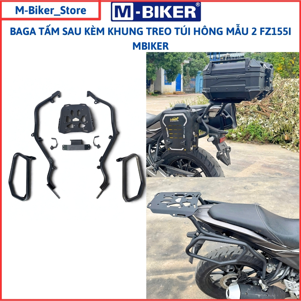 Baga FZ155, Baga sau FZ155, Baga hông FZ155, Baga gắn thùng túi hông cho Yamaha FZ155i, MBiker