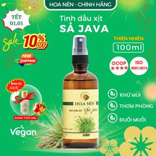  Chai xịt Tinh Dầu Sả Java 100ml - Hoa Nén - Hương hoang dã khử mùi ẩm mốc đuổi muỗi côn trùng 