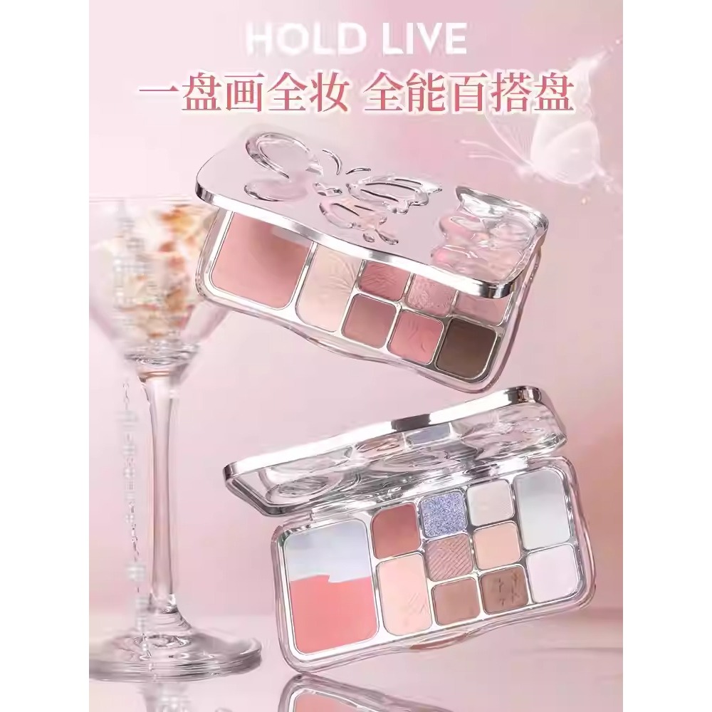 Bảng Phấn Mắt Hold Live 12 Màu Tone Hồng Lì Nhũ Đa Năng Lâu Trôi Mist Butterfly Shadow HL792 MOMOKO.cosmetics | BigBuy360 - bigbuy360.vn
