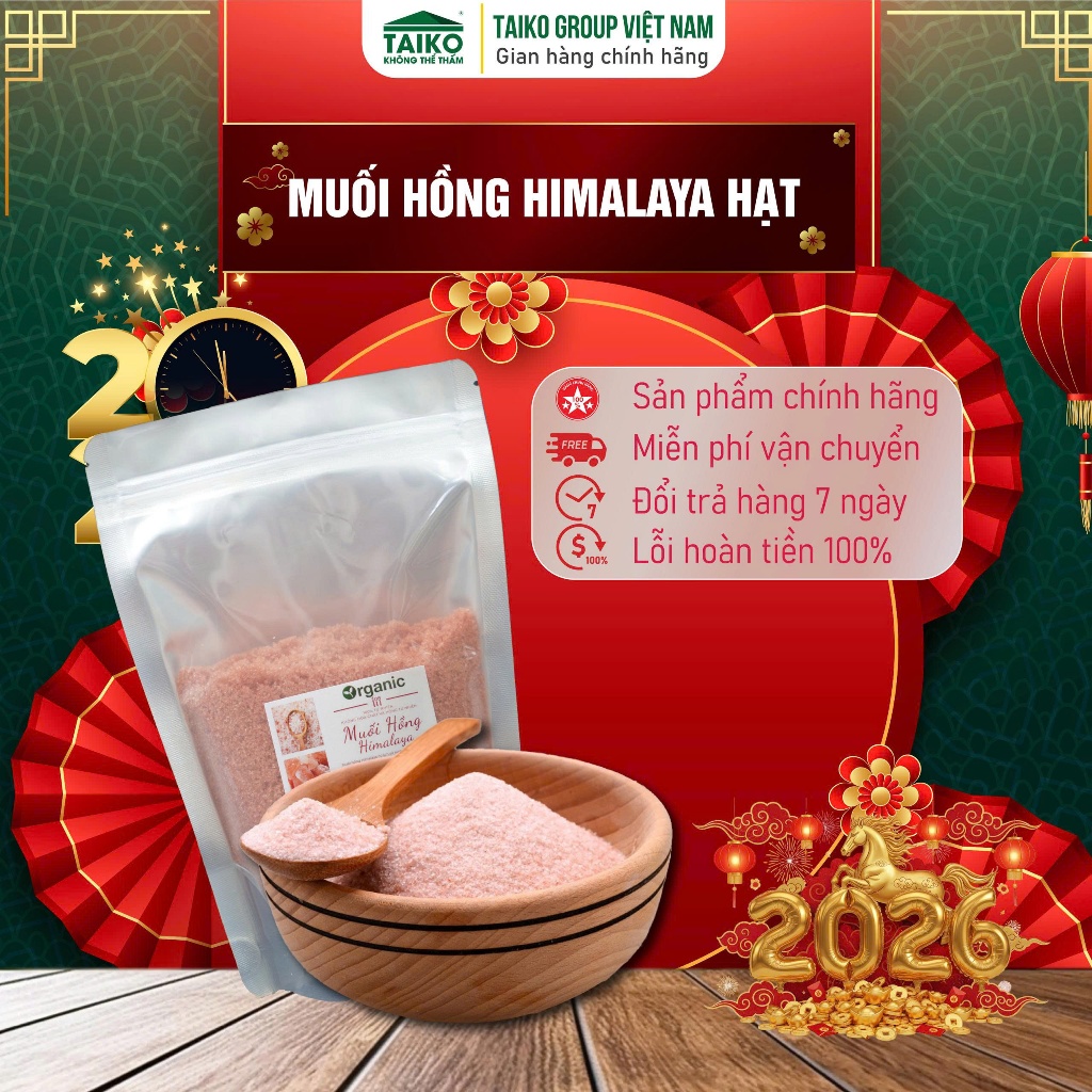 [Mua 69k tặng 100g]Muối Hồng TAIKO Xuất Xứ Himalaya Pakistan Chuyên Dùng Sơ Chế Món Ăn Dạng Hạt & Dạng Mịn