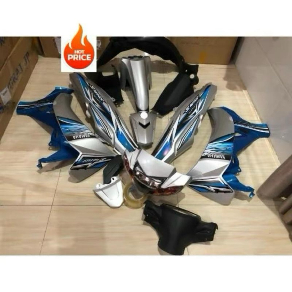 Dàn áo xe Sirius 110/50cc dàn áo Bạc phối xanh candy( chưa gồm choá đen) tem y mẫu nhựa ABS  cao cấp