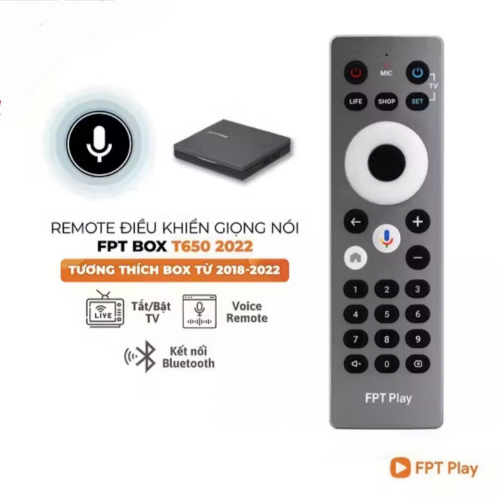 Bán Điều khiển FPT Play box T650 S650 Chính hãng 100% thay thế