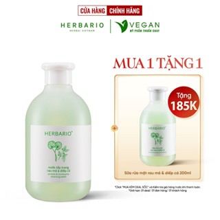  Nước tẩy trang Rau Má & Diếp Cá Herbario 300ml - VEGAN - Mỹ phẩm thuần chay 