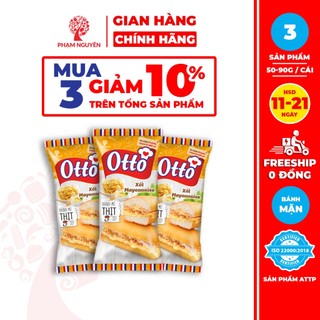   MUA 3 GIẢM 10%  10 VỊ  Combo 3 Bánh Mì Ăn Sáng Otto Phạm Nguyên Mặn – Ngọt các loại | Đồ ăn vặt 