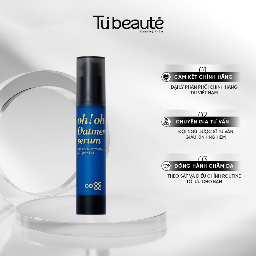 [HÀNG CÔNG TY] Tinh Chất Tế Bào Gốc, Tái Tạo Da Oh! Oh! Oatmere Serum With 4.5% Oat Extract & 9,9ppm