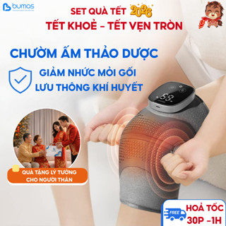  Máy Massage Đầu Gối BUMAS M6 Pro - Chườm Ấm Thảo Dược Kết Hợp Massage Giảm Nhức Mỏi Gối - Quà Noel 