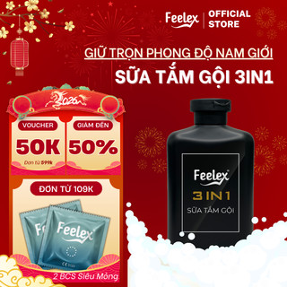 Sữa tắm gội Feelex 3 in 1 hương nước hoa cao cấp thanh lịch đẳng cấp phái mạnh - 350ml 