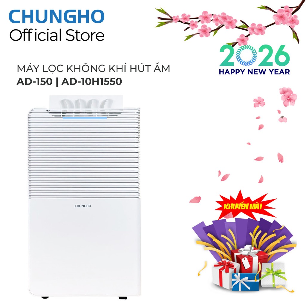 Máy lọc không khí Hút Ẩm ChungHo AD-150 công xuất 40L cho diện tích 85m2