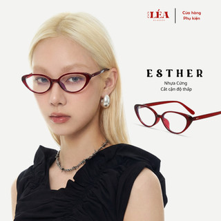  Kính mắt Nhựa  lắp cận dưới 4 Độ  LÉAGLASSES kính ESTHER Dáng Mèo dành cho mặt Trung Bình - Nhỏ 