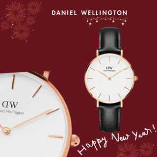  Đồng hồ Nữ Daniel Wellington dây da - Petite Sheffield mặt trắng - vỏ vàng hồng - 24 28 32 mm 