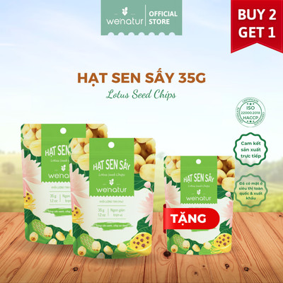[COMBO GIÁ TỐT] Combo 2 Hạt sen sấy we'natur 35g (tặng 1 Hạt sen sấy 35g) [Bao bì mới]