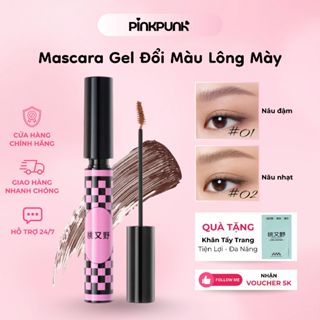  PinkPunk Mascara Gel Lông Mày Chuốt Lông Mày Màu Lông Mày Tint Chống Thấm Nước 24H 4 Màu Không Lem Dễ Dùng Cho Người Mới 